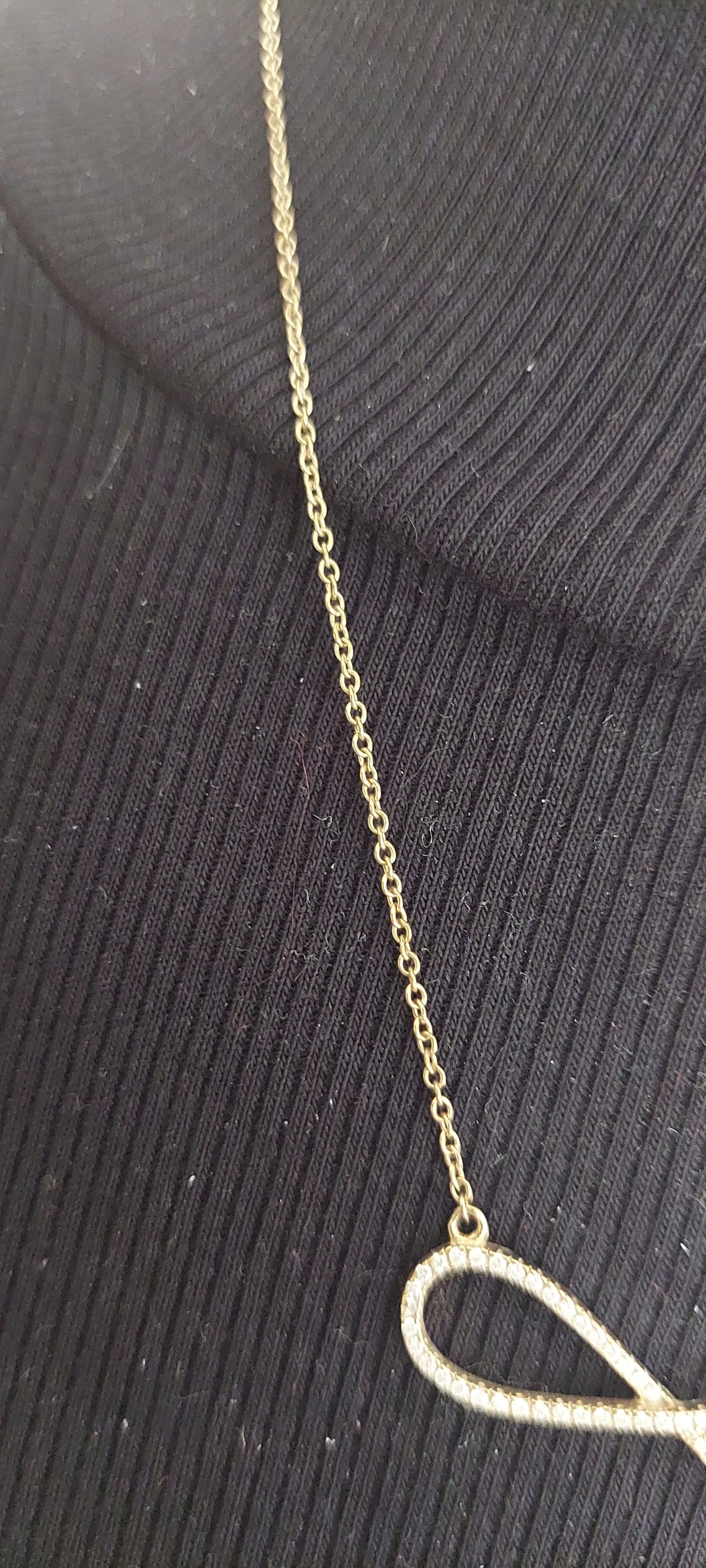 Infini zilver 925 gouden ketting – Pavé strass hanger ✨♾️ – photo 3